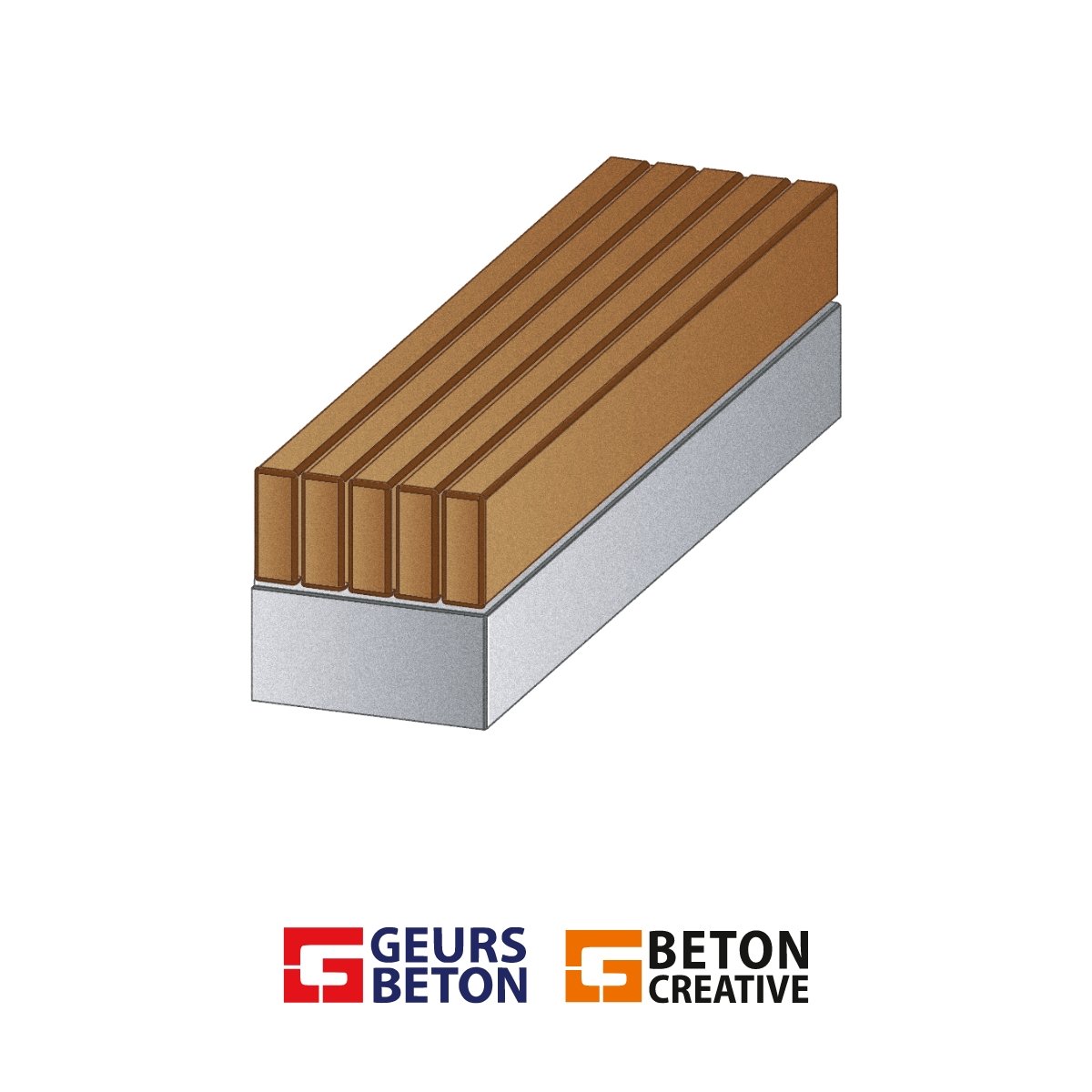 Betonbank mit Holzsitz